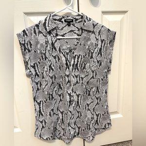 Express Zip Front Gramercy Top, Size XS